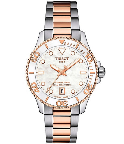 Tissot Men's Seastar 1000 Quartz Analog Two Tone Stainless Steel Bracelet Watch