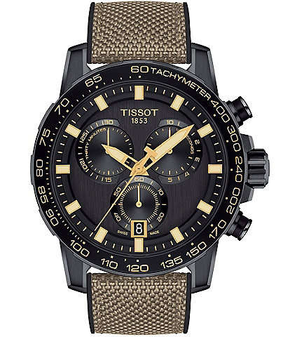 Tissot Men's Supersport Chronograph Beige Fabric Strap Watch