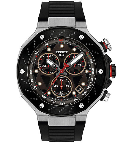 Tissot Men's T-Race Moto GP Quartz Chronograph Black Silicone Strap Watch