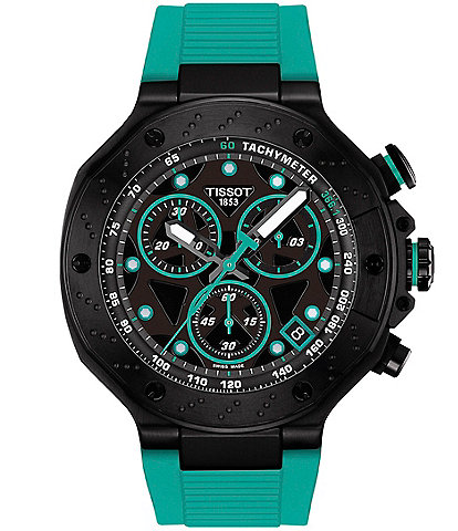 Tissot Men's T-Race Quartz Chronograph Green Silicone Strap Watch