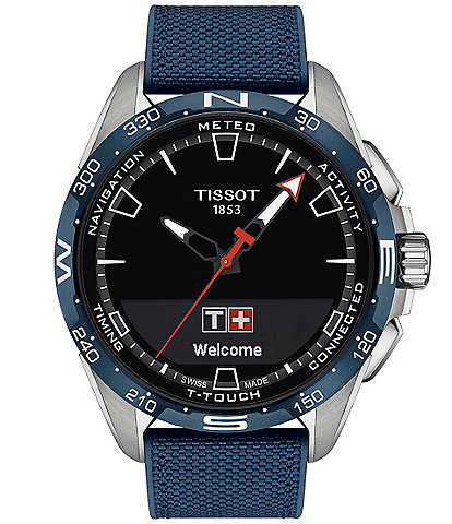 Tissot Men's T-Touch Connect Solar Blue Fabric Strap Smart Watch