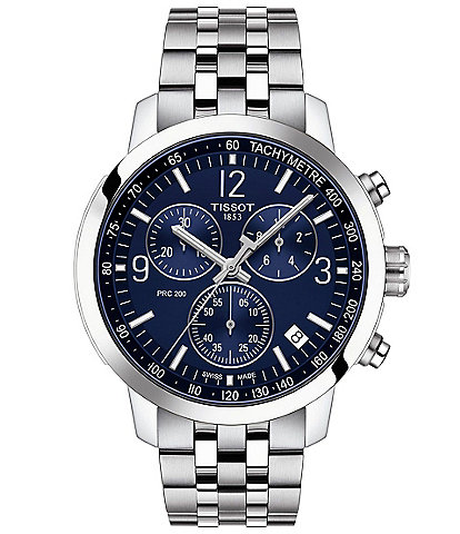 Tissot PRC 200 Chronograph Stainless Steel Bracelet Watch