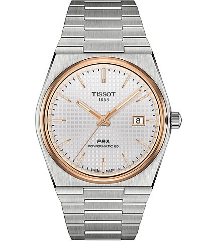 Tissot Men's Prx Automatic Tonneau Stainless Steel Bracelet Watch