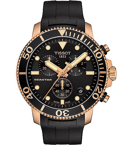 Tissot Seastar 100 Copper Black Chronograph Watch