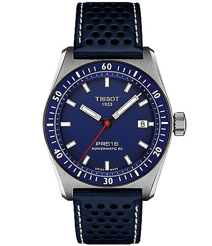 Tissot Unisex Pr516 Powermatic 80 Automatic Leather Strap Watch