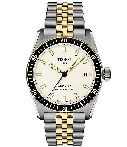 Tissot Unisex Pr516 Powermatic 80 Automatic Two Tone Stainless Steel Bracelet Watch