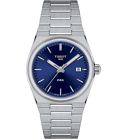 Tissot Unisex Prx Quartz Analog Blue Dial Stainless Steel Bracelet Watch