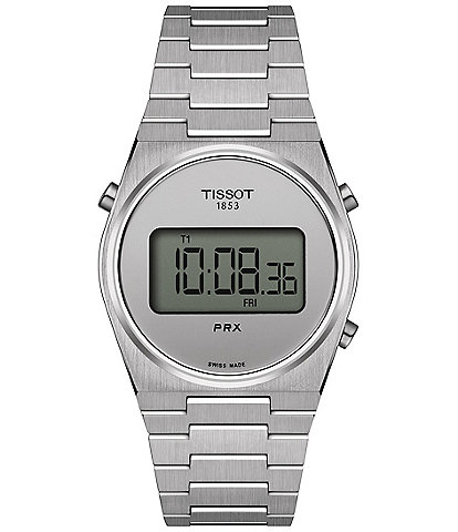 Tissot Unisex Prx Tonneau Digital Stainless Steel Bracelet Watch-35mm