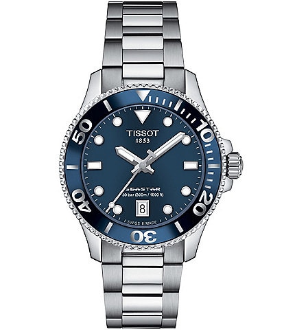 Tissot Sport Collection Unisex Seastar 1000 Quartz Analog Stainless Steel Bracelet Watch