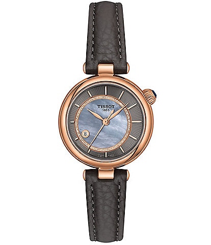 Tissot Women's Desir Automatic Grey Leather Strap Watch
