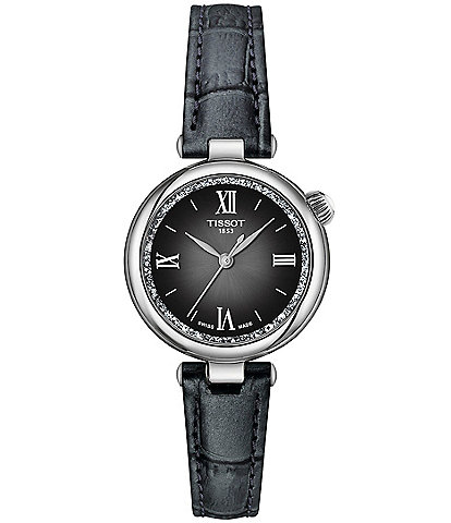 Tissot Women's Desire Quartz Analog Black Leather Strap Watch