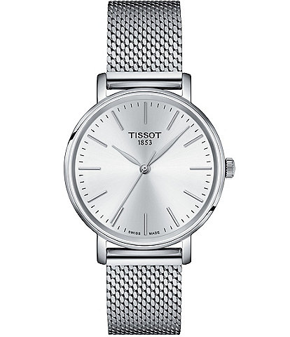 Tissot Women's Everytime Quartz Analog Mesh Stainless Steel Bracelet Watch