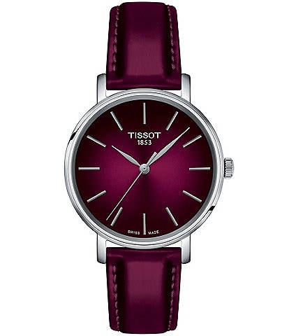 Tissot Women's Everytime Quartz Analog Purple Strap Watch