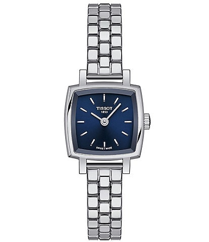 Tissot Women's Lovely Quartz Analog Blue Square Stainless Steel Bracelet Watch