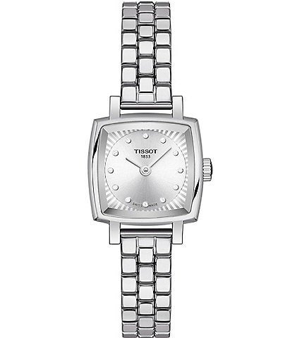 Tissot Women's Lovely Quartz Analog Square Stainless Steel Bracelet Watch