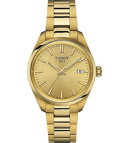 Tissot Women's Pr100 Quartz Analog Gold Tone Stainless Steel Bracelet Watch