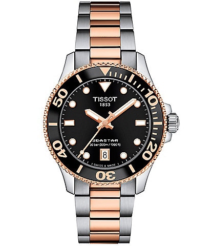 Tissot Women's Seastar 1000 Quartz Analog Two Tone Stainless Steel Bracelet Watch