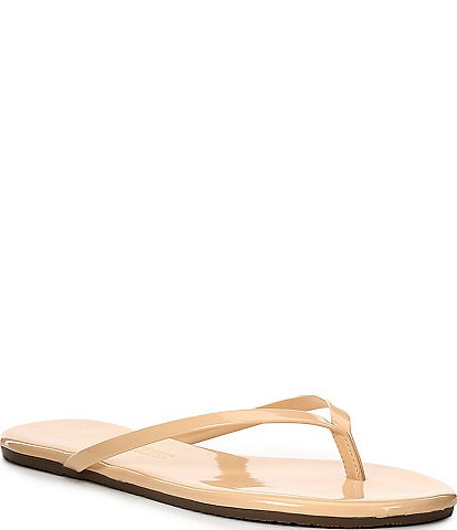 TKEES Lilly Glosses Patent Leather Thong Sandals