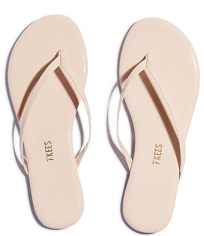 TKEES Lilly Glosses Patent Leather Thong Sandals