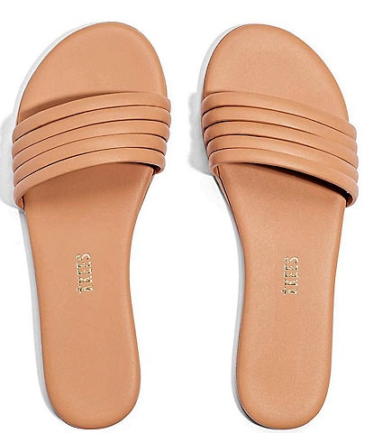 TKEES Serena Leather Slide Sandals