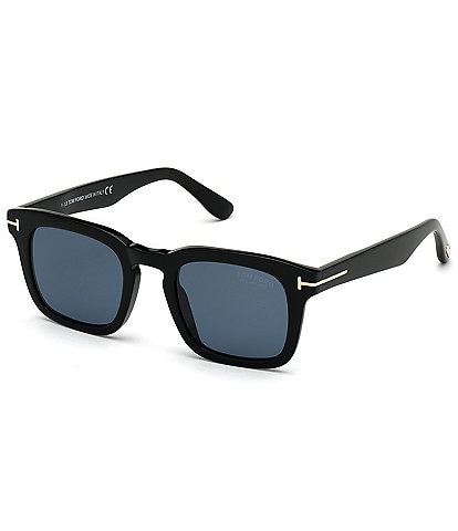 TOM FORD Men's Dax 48mm Square Polarized Sunglasses