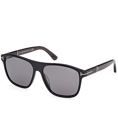 TOM FORD Men's Frances 58mm Square Polarized Sunglasses