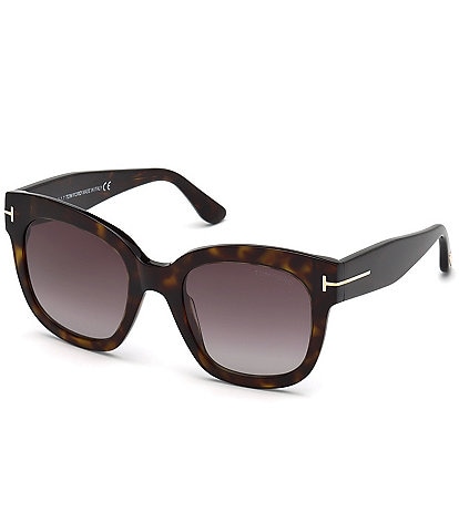 TOM FORD Women's Beatrix 52mm Tortoise Square Sunglasses