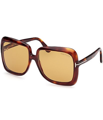 TOM FORD Women's Lorelai 59mm Havana Square Sunglasses