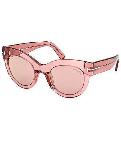 TOM FORD Women's Lucilla 51mm Cat Eye Transparent Sunglasses