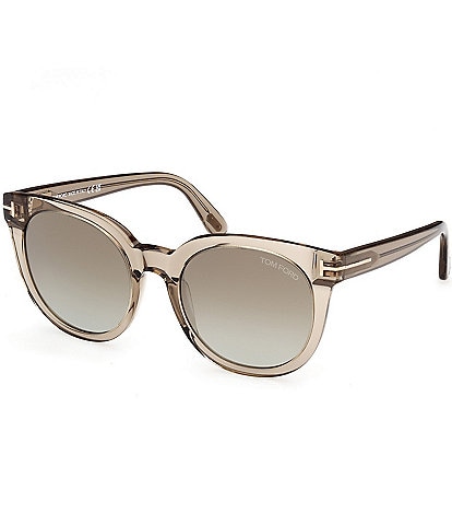 TOM FORD Women's Moria 53mm Transparent Butterfly Sunglasses