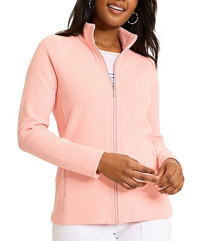 Tommy Bahama Aruba Full Zip Stand Collar Long Sleeve Sweatshirt