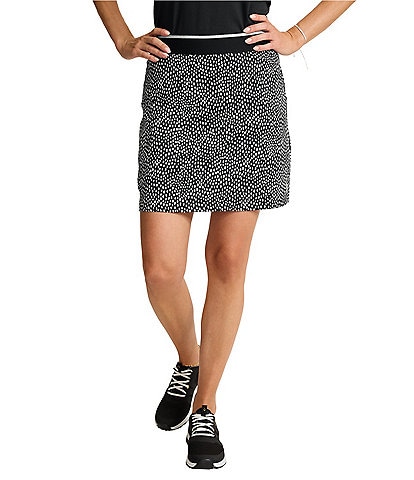 Tommy Bahama Aubrey Knit Geometric Print Skirt-Black Short Pull-On Skort