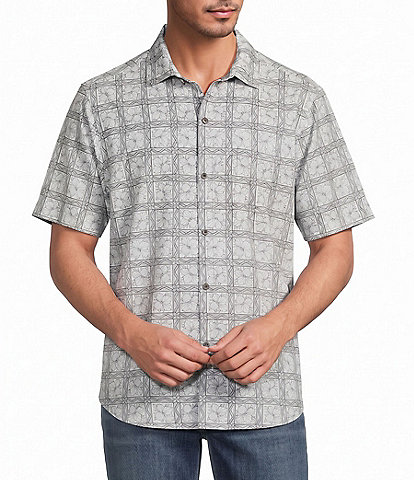 Tommy Bahama Bahama Coast Flora Check Short Sleeve Woven Shirt