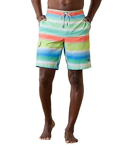 Tommy Bahama Baja Hazy Tides Striped 9#double; Inseam Board Shorts