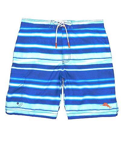 Tommy Bahama Baja Striped 9#double; Inseam Board Shorts