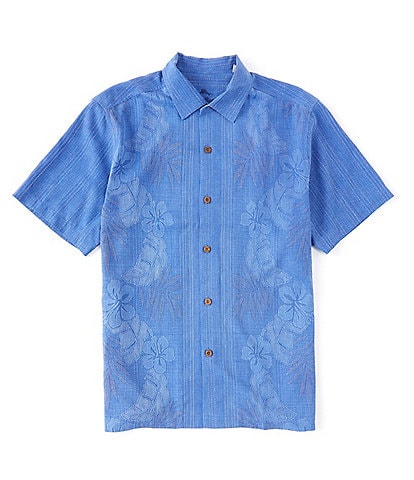 Tommy Bahama Bali Border Silk Short-Sleeve Woven Shirt
