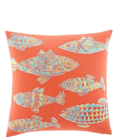Tommy Bahama Batic Fish Cotton Square Decorative Pillow