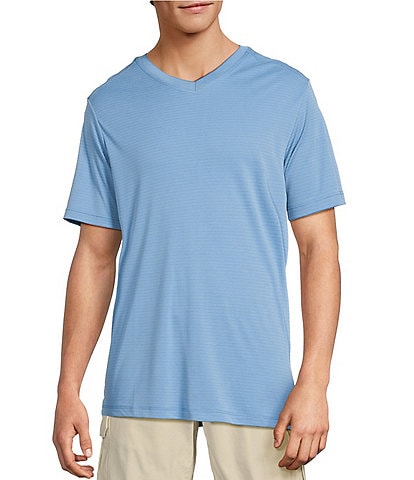 Tommy Bahama Bay Stripe V-Neck Short Sleeve T-Shirt