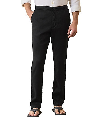 Tommy Bahama Beach Flat Front Linen Button-Front Stretch Pants