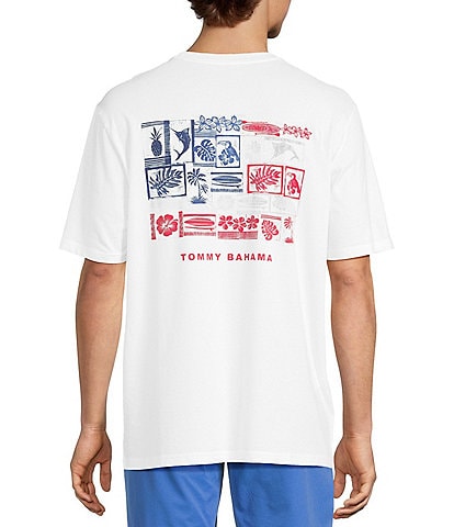 Tommy Bahama Big & Tall Americana Boardblock Short Sleeve T-Shirt