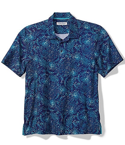 Tommy Bahama Big & Tall Bahama Coast Azul Burst Short Sleeve Polo Shirt