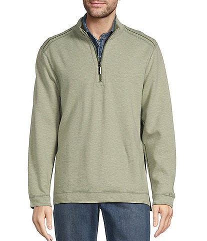 Tommy Bahama Big & Tall Flipfield Long Sleeve Reversible Half Zip Pullover