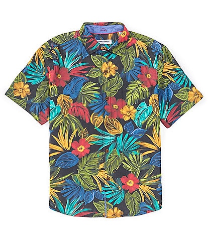 Tommy Bahama Big & Tall IslandZone Coconut Point Vivid Tropics Short Sleeve Woven Shirt