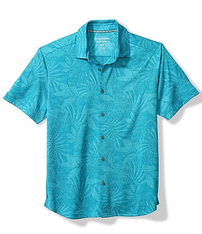 Tommy Bahama Big & Tall IslandZone® Lanikai Fronds Knit Short Sleeve Woven Camp Shirt