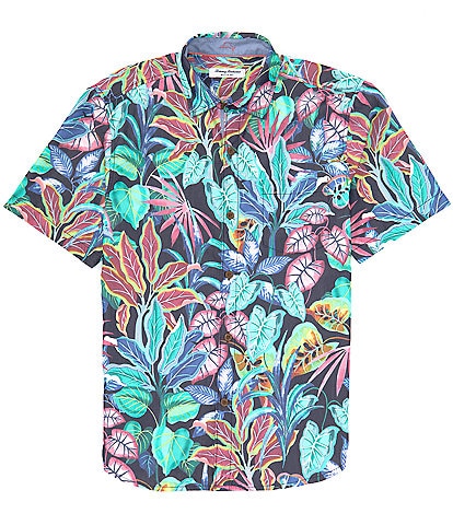 Tommy Bahama Big & Tall IslandZone Mojito Bay Jungle Tropics Short Sleeve Woven Shirt