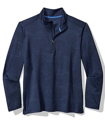 Tommy Bahama Big & Tall Monstera Fade Printed Half-Zip Pullover