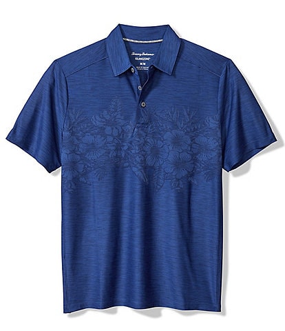 Tommy Bahama Big & Tall Palm Coast Hibiscus Border Short Sleeve Polo Shirt