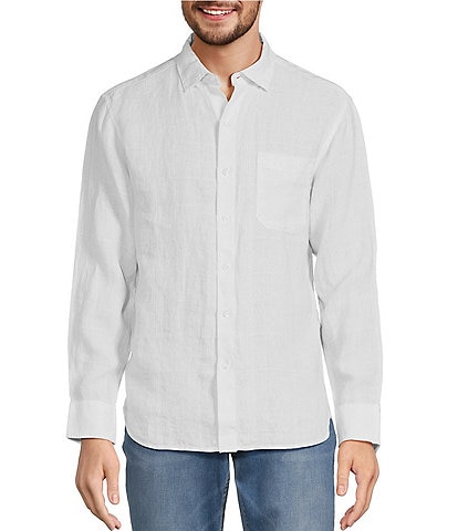 Tommy Bahama Big & Tall Paradisco Plaid Linen Long Sleeve Woven Shirt