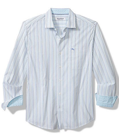 Tommy Bahama Big & Tall Sarasota Stretch Marina Stripe Shirt