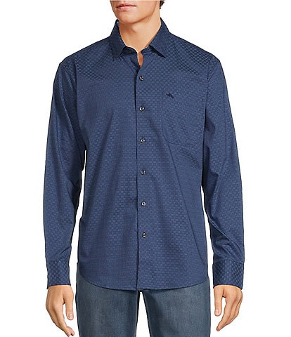 Tommy Bahama Big & Tall Sarasota Stretch Ventura Isles IslandZone® Stripe Woven Shirt